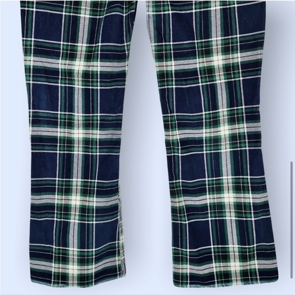 American Eagle Outfitters corduroy high rise boot cut fringe plaid plus 24 retro - Picture 6 of 11